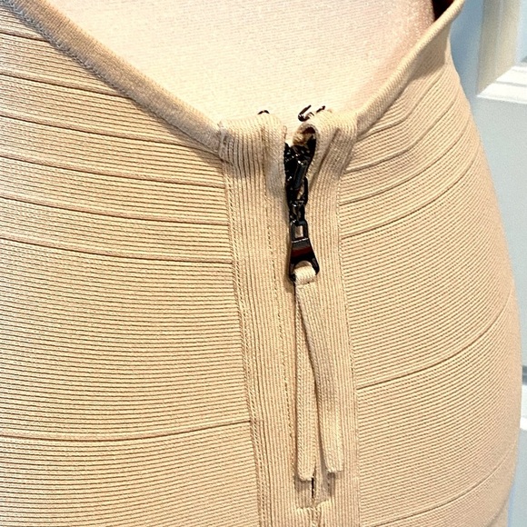 Guess Bandage Mini Body-con Cocktail Dress Nude Size Large - Picture 10 of 13